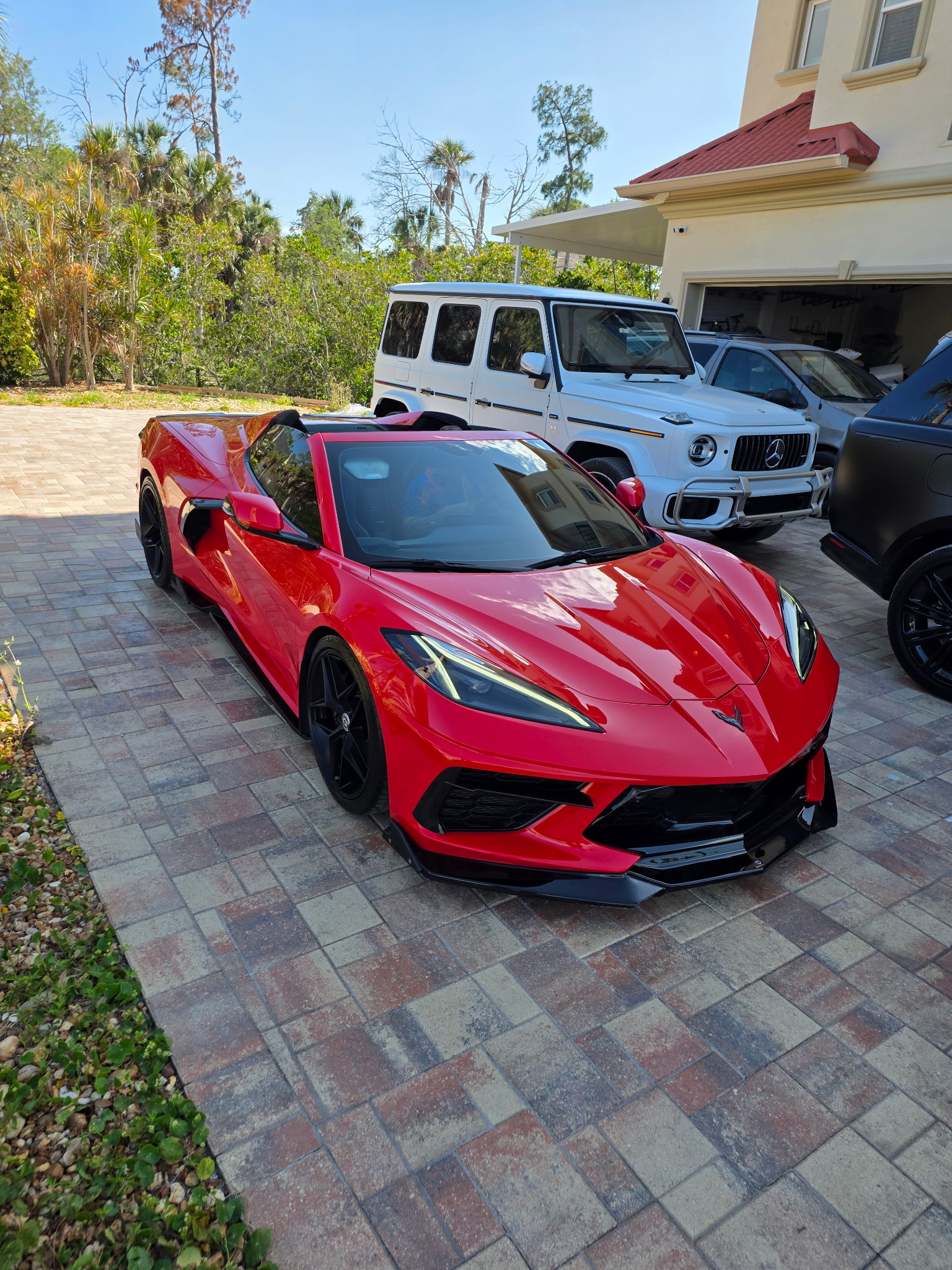 Corvette and G-Wagon at the estate